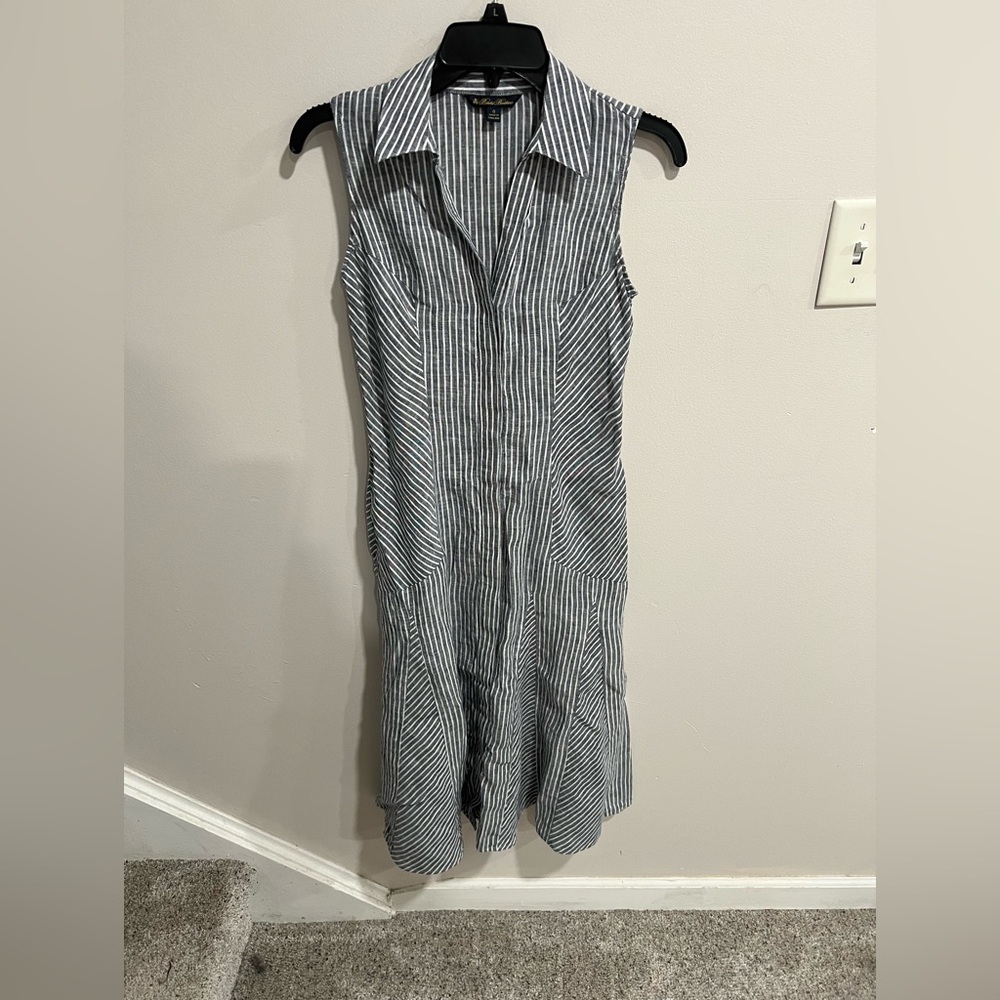 Brook Brothers 100% Linen Shirt midi Dress - Picture 2 of 5